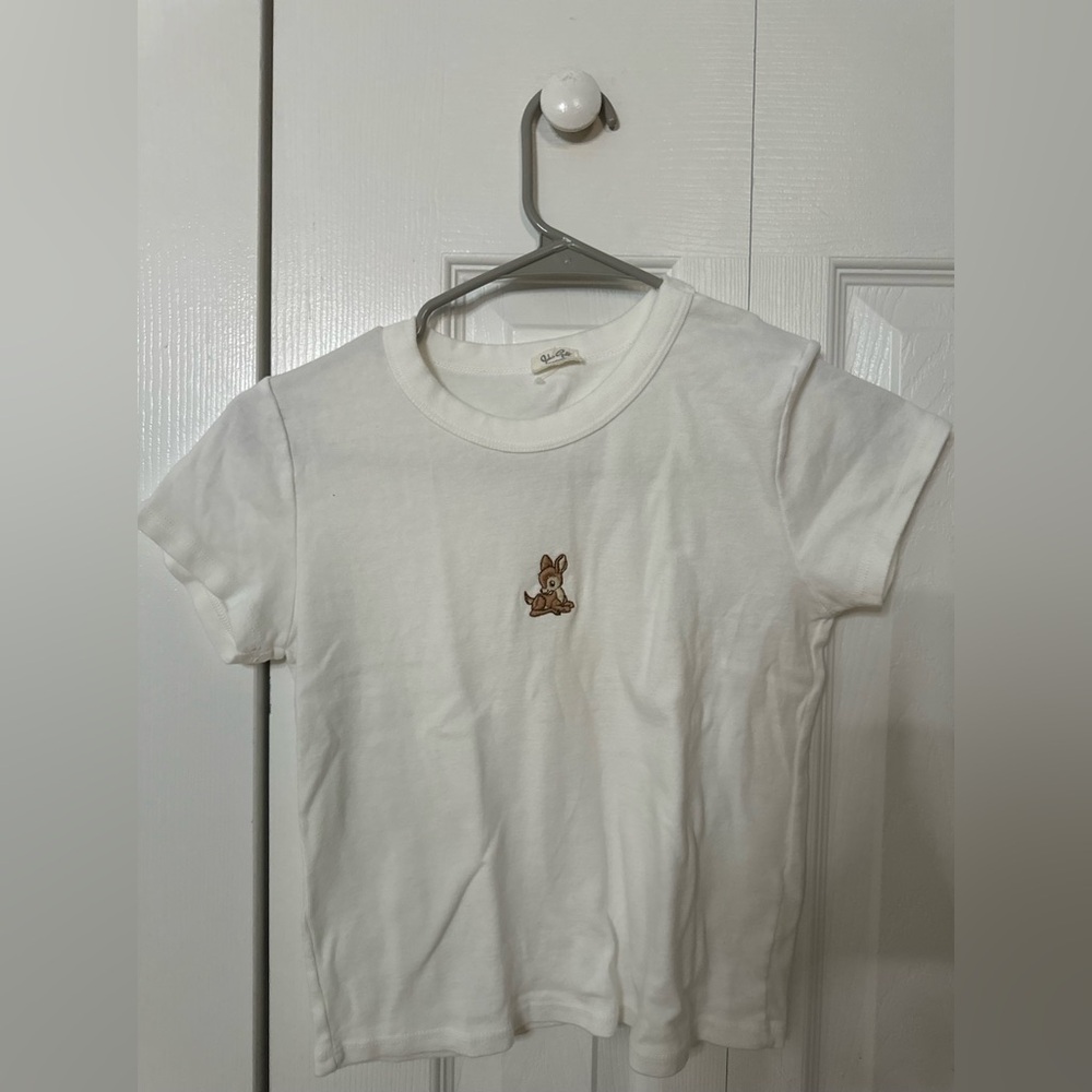Brandy Melville Deer Baby Tee